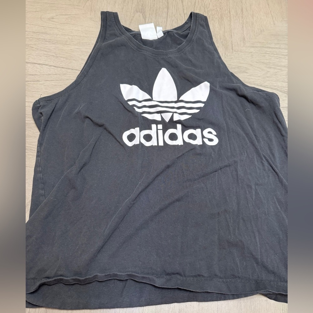 Adidas Charcoal Tee with Logo
